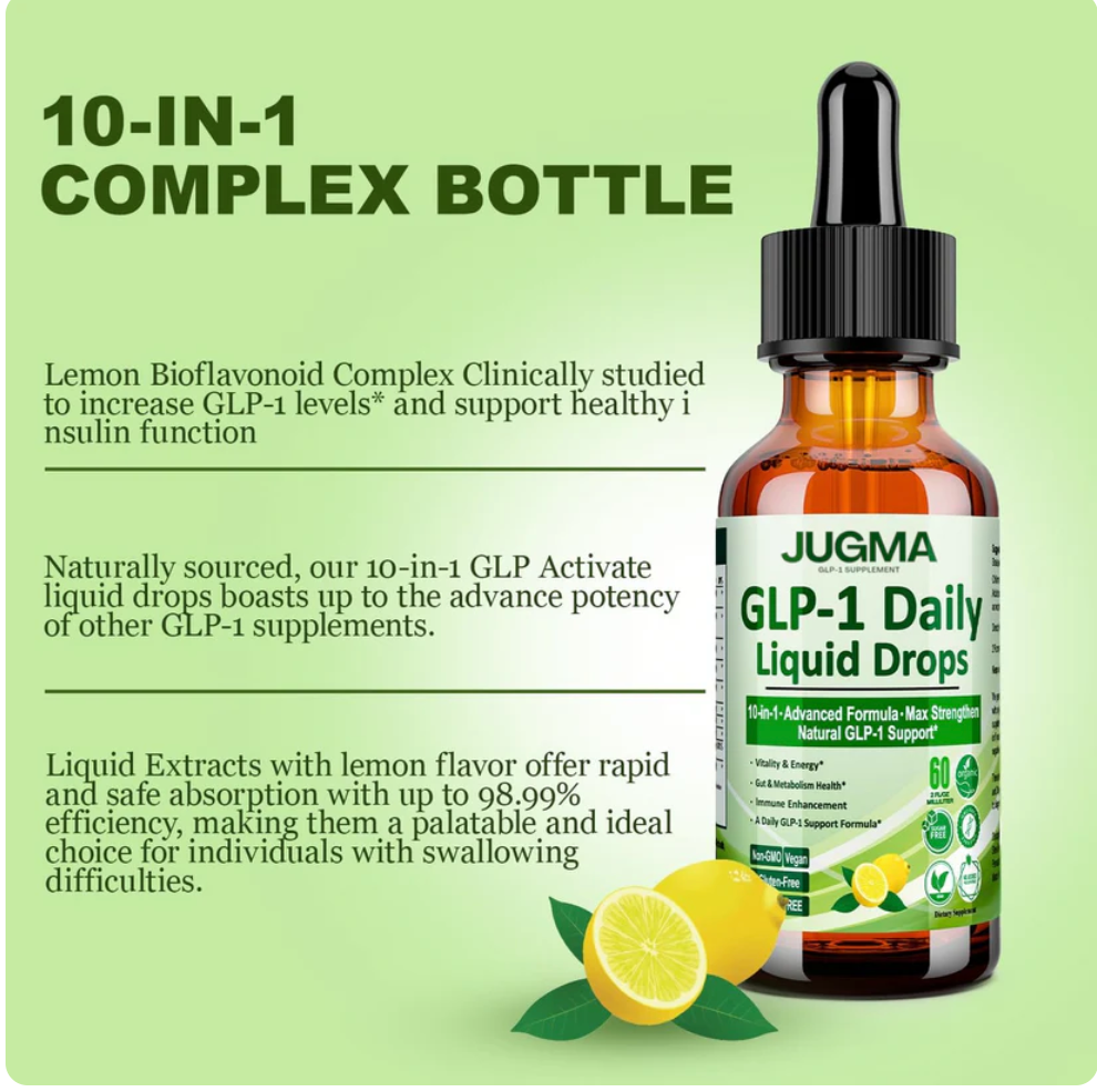 “GLP-1 Daily Liquid Drops – Advanced Natural Formula for Energy, Metabolism & Immune Support”
